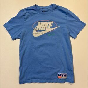 Nike Blue Short Sleeve Tee with Iconic Swoosh